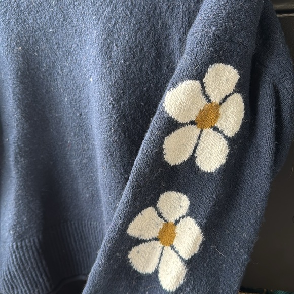 Madewell Blue Flower Sweater - M - Picture 5 of 7